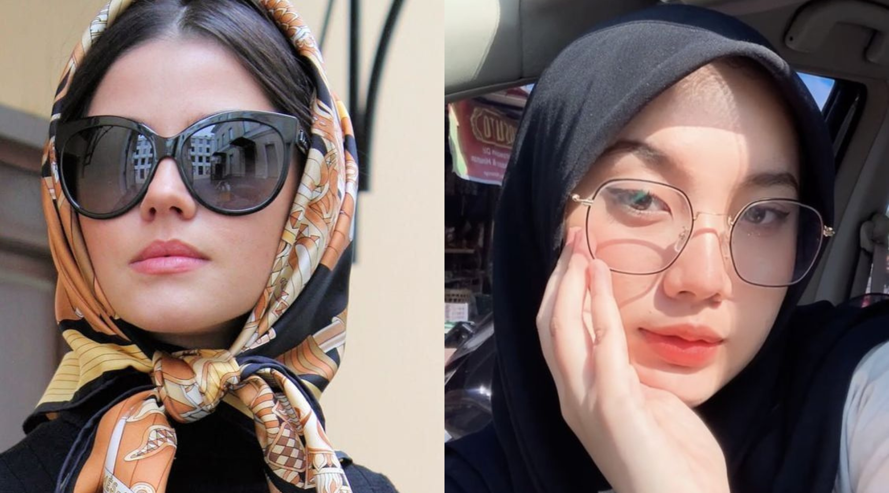 kacamata hijab masa kini, kacamata hitam wanita hijab, kacamata gaya wanita hijab